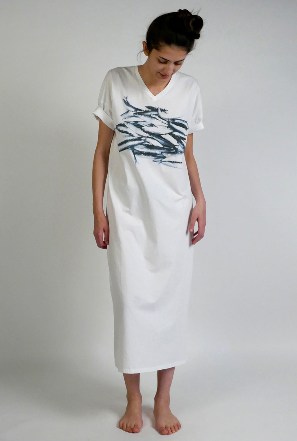 t-shirt lunga sardine